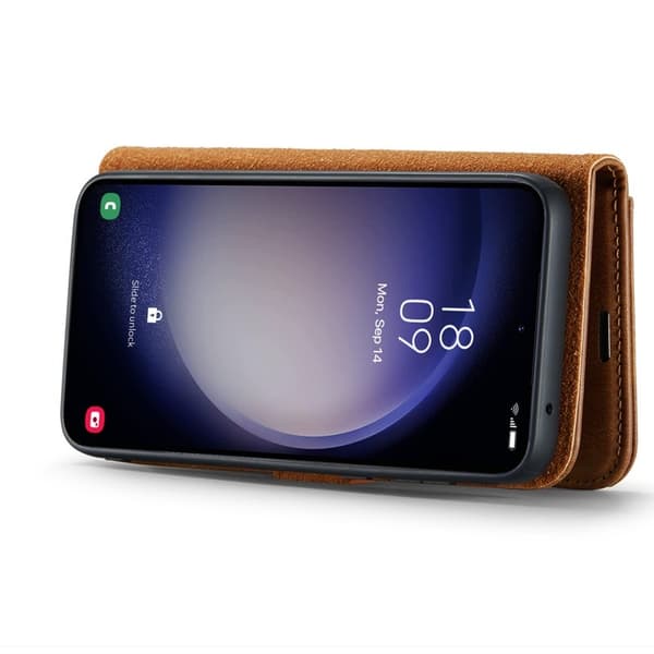 DG.MING Samsung Galaxy A36 5G Plånboksfodral Äkta läder - Brun