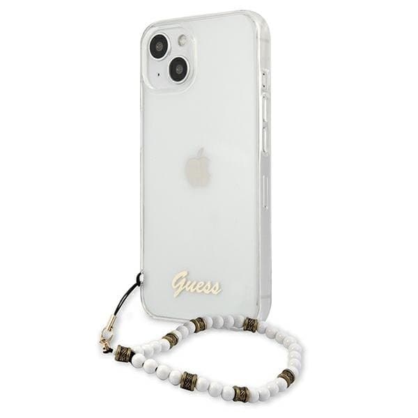 Guess White Pearl Skal iPhone 13 Mini - Transparent Transparent