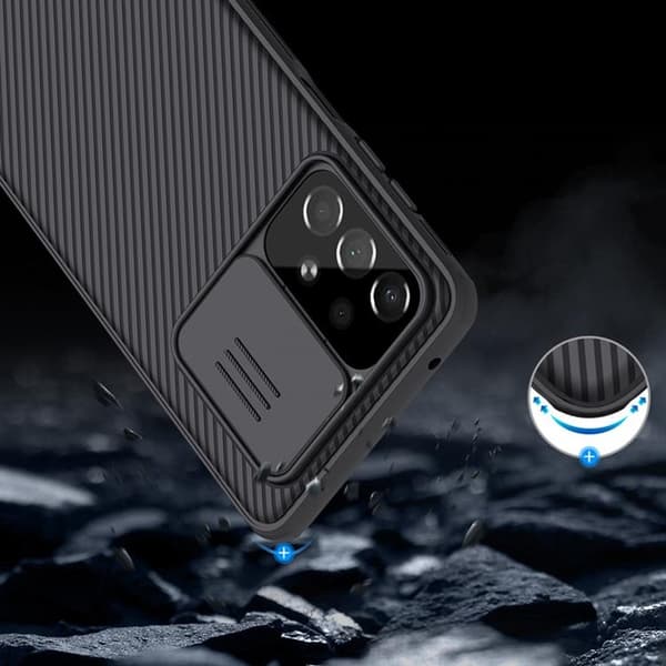 Nillkin Galaxy A73 Cover CamShield Pro Armored - Sort Black