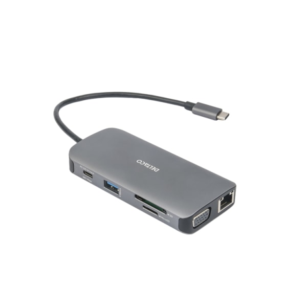 Deltaco USB Hub USB-A 4-porte - Sort