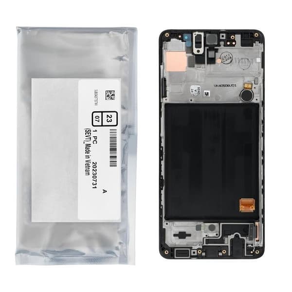 Galaxy A51 Skärm med LCD-display A515F Service Pack Svart