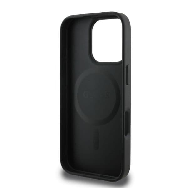 Guess Mobilskal till iPhone 16 Pro MagSafe 4G Printed Stripes - Svart Svart