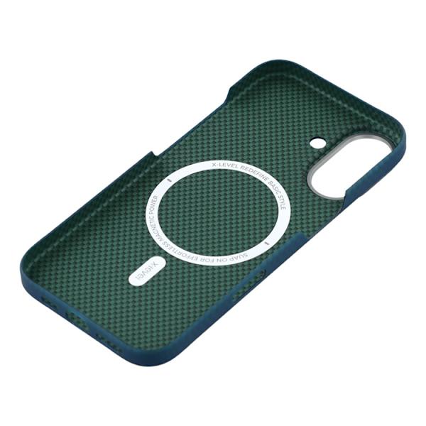 X-LEVEL Mobilskal till iPhone 17 MagSafe Carbon Nanofiber - Blå Blå