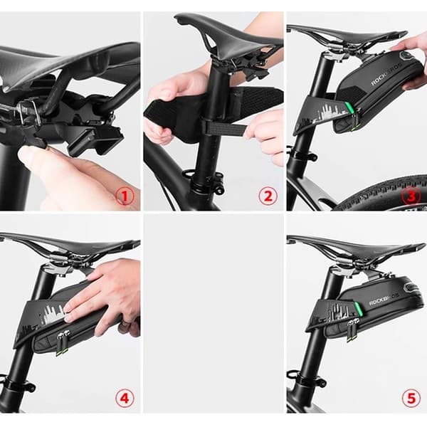 Rockbros Cykeltaske Under Sadel C27-1 - Sort Svart