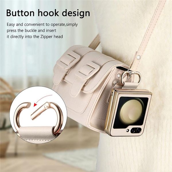 Mobilskal för Galaxy Z Flip 6 Electroplating Ring Kickstand