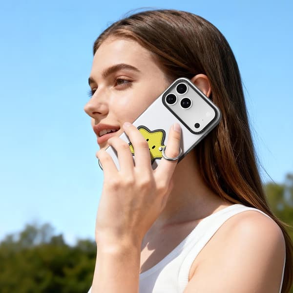 DUX DUCIS Mobilskal till iPhone 17 Pro Max Fingerring/Rem Luvy Series Vit