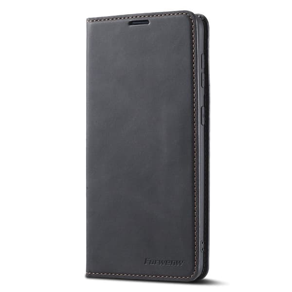 FORWENW Samsung Galaxy S23+ Plånboksfodral Konstläder - Svart