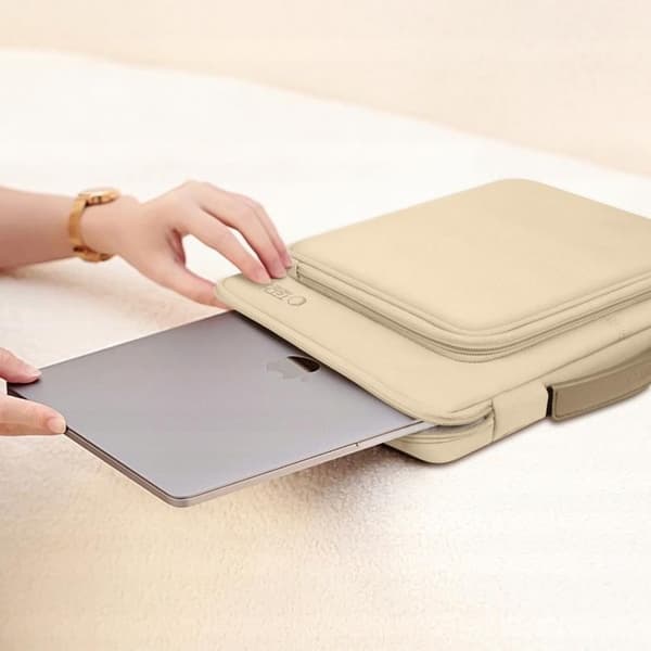 Tech-Protect Taske til bærbar computer 13"-14" Basic - Ørkenbeige Beige