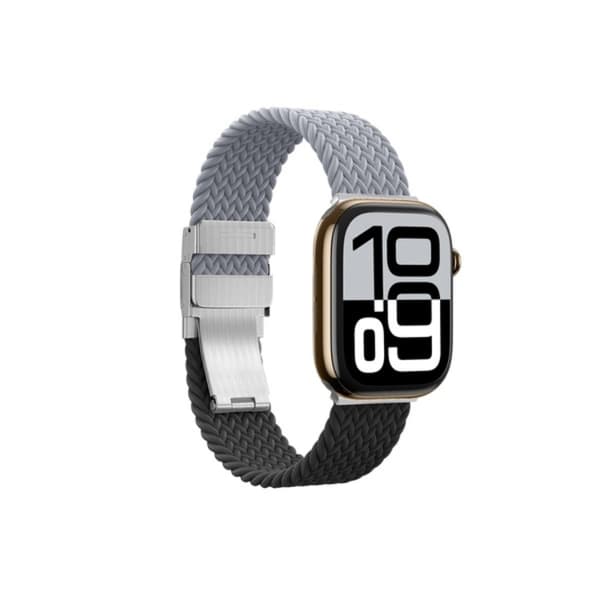 [2-Pakke] AmazingThing Apple Watch 45/46/49mm Armbånd Blend - Grå/Sort Grå