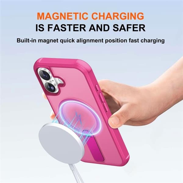 Mobilskal till iPhone 17 MagSafe Kickstand - Rosa Rosa