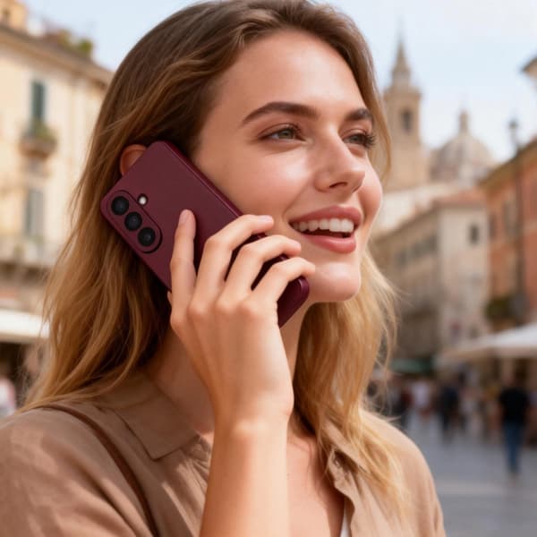 Tech-Protect Plånboksfodral För Galaxy S26 Smart - Mulberry Vinröd