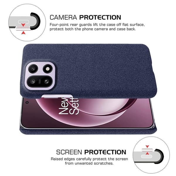 Mobilskal till OnePlus 15 5G Cloth Texture Anti-Scratch - Blå Blå