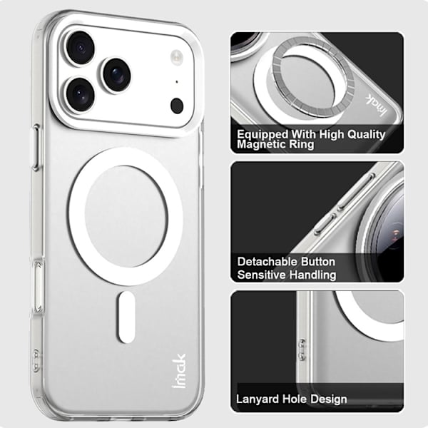 IMAK Mobilskal till iPhone 17 Pro Max MagSafe Anti Drop - Vit Vit