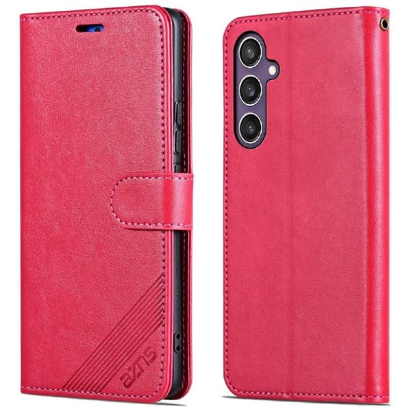 AZNS Samsung Galaxy A56 Plånboksfodral Anti-Scratch Konstläder - Röd