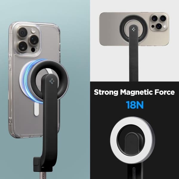 Spigen Magsafe Selfiestick Bluetooth Tripod S571W - Svart Svart