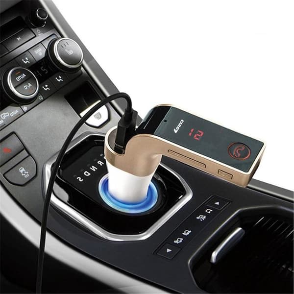 Bil Bluetooth MP3-Spelare FM-Sändare USB-Billaddare G7 - Silver Silver
