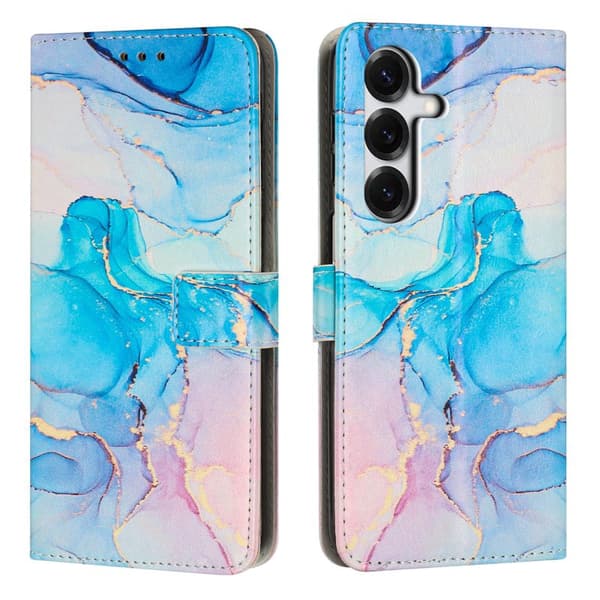Plånboksfodral för Samsung Galaxy S26 Plus Ställfunktion Konstläder - Rosa/Grön