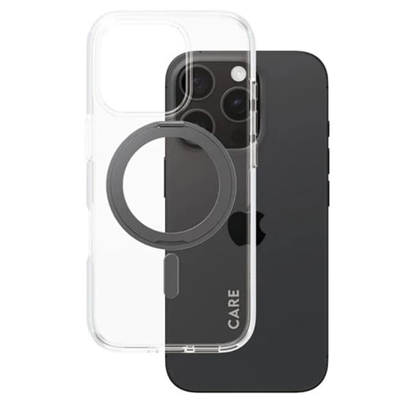 CARE By PanzerGlass Telefontaske til iPhone 16 Pro Max MagSafe Kickstand - Sort Black