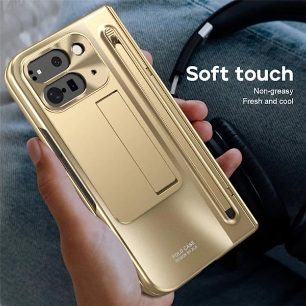 Mobilskal till Google Pixel 10 Pro Fold Kickstand Hinge PC - Guld Guld
