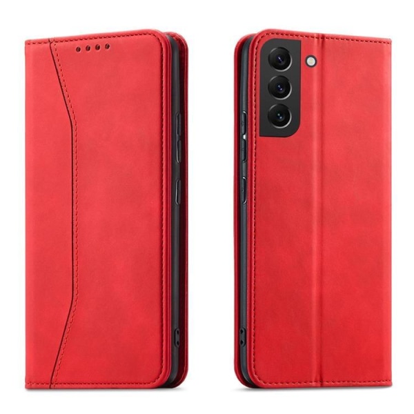 Galaxy S23 Ultra Wallet Case Magnet Fancy - punainen