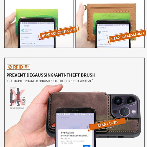 Plånboksfodral för Samsung Galaxy S26 Plus TPU + Äkta läder - Kaffe