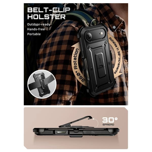 Supcase Telefontaske til iPhone Air UB Pro - Sort Svart