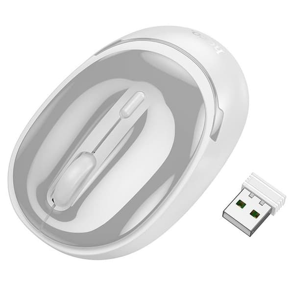Hoco Trådløs Mus 2.4G 1600 DPI GM34 - Hvid Vit
