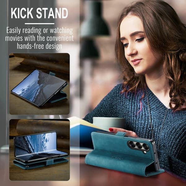 CASEME 013 Plånboksfodral för Samsung Galaxy Z Fold7 5G - Blå