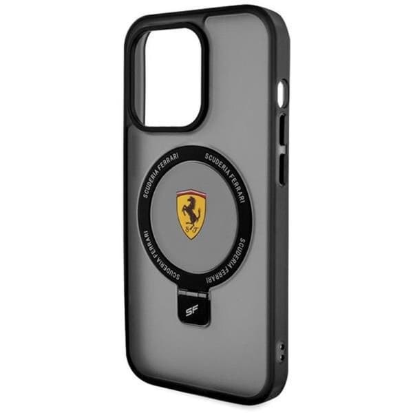 Ferrari iPhone 15 Mobilskal Magsafe Ring Stand 2023 Kollektion Black