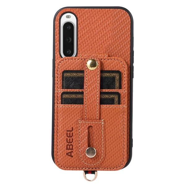 ABEEL Style 02 Mobilskal för Sony Xperia 10 V - Brun Carbonfiber