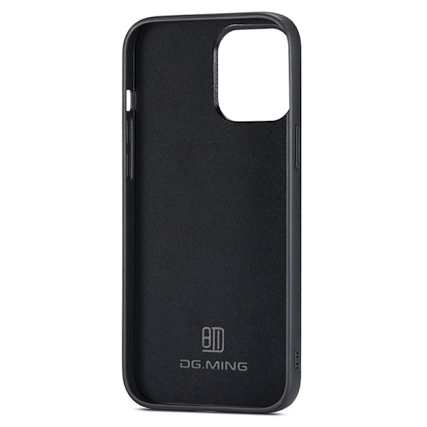 DG.MING Mobilskal till iPhone 13 Pro Max Glitter PU Läder Silver
