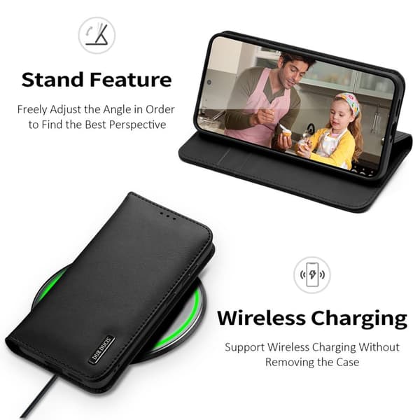 Dux Ducis Plånboksfodral för Samsung Galaxy S26 Plus Konstläder RFID - Svart