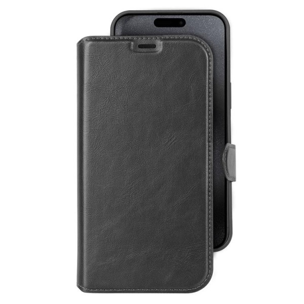Celly iPhone 15 Pro Wallet Case 2-i-1 Slim - Sort