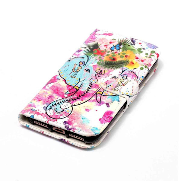 Plånboksfodral för Samsung Galaxy S26 Plus Konstläder - Blomma Elefant