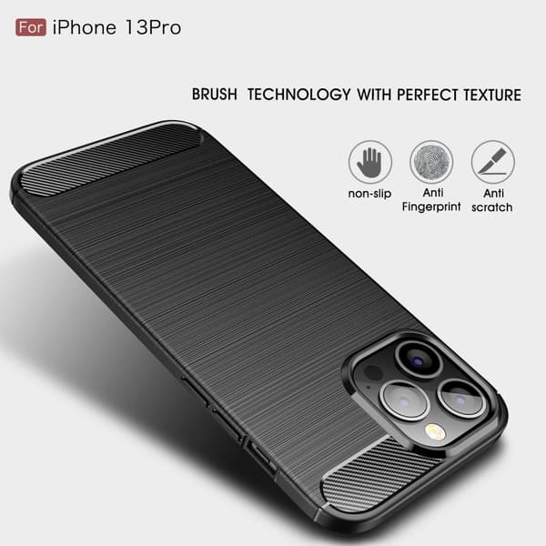 Kulfibertekstur Cover iPhone 13 Pro - Blå Blue
