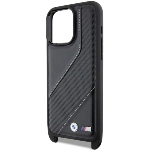 BMW iPhone 15 Pro Halsremsskal M Edition Carbon Stripe Black