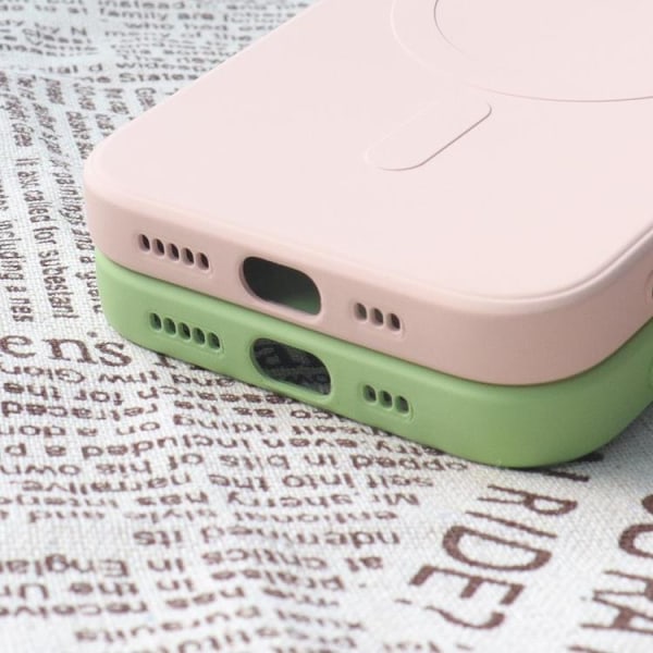 iPhone 15 mobiltaske MagSafe Silikone - Beige