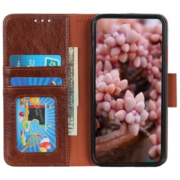 Sony Xperia 1 VII Plånboksfodral Äkta Läder - Brun