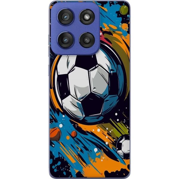 Telefontaske til Motorola Edge 60 Stylus med fodbolde