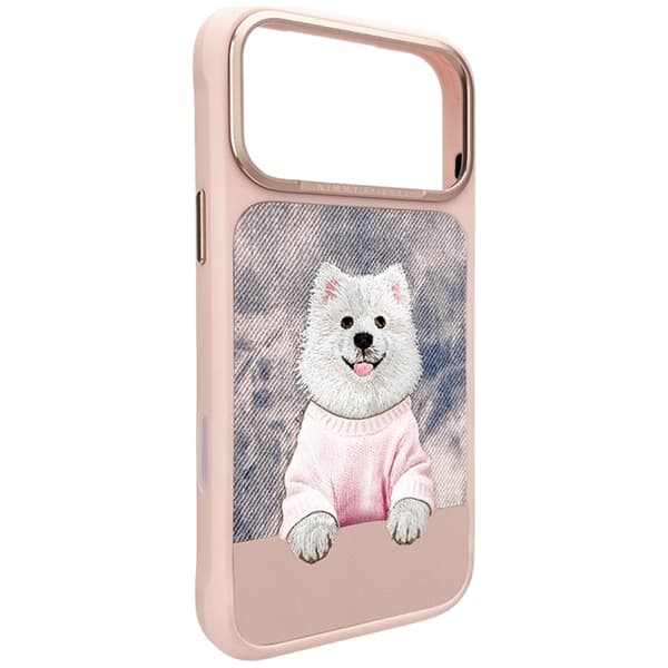 Nimmy Mobilskal För iPhone 17 Pro Max MagSafe Gentle Pets Series Dog Rosa