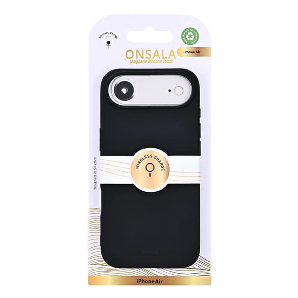 ONSALA iPhone Air Telefontaske med Silikone Feel - Sort Svart