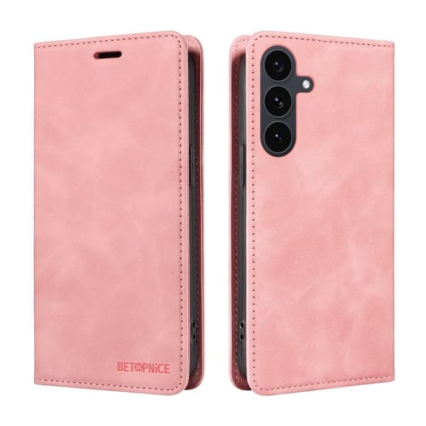 BETOPNICE Samsung Galaxy S25 FE Plånboksfodral Konstläder - Rosa
