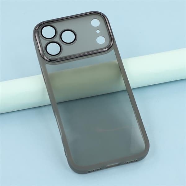 Mobilskal till iPhone 17 Pro Max Electroplated Kameraram - Svart Svart