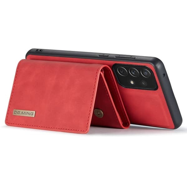 DG.MING 2-in-1 Konstläder Plånboksfodral Röd för Samsung Galaxy A33 5G