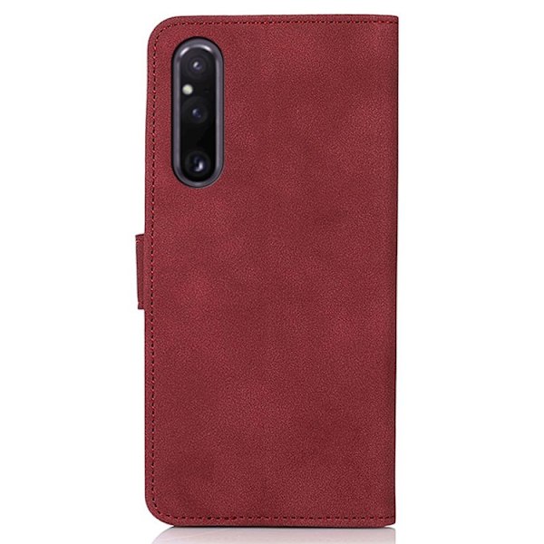 KHAZNEH Sony Xperia 1 V Plånboksfodral Textured Flip - Röd
