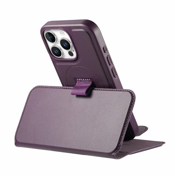 CASENEO iPhone 15 Pro Plånboksfodral Konstläder - Lila