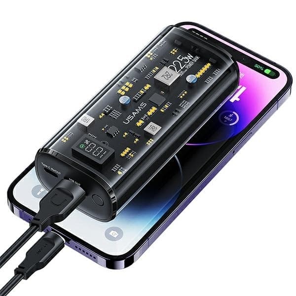 USAMS Strømbank 9000mAh 20W PD QC 3.0 - Sort