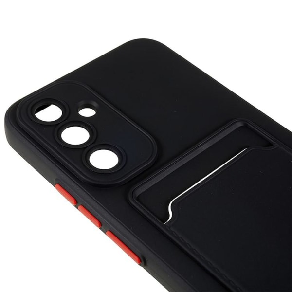 Galaxy A34 5G Mobile Cover -korttikotelo, pehmeä TPU - musta