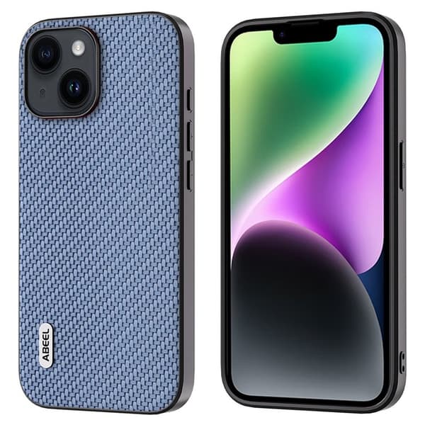 ABEEL Mobilskal till iPhone 14 Plus Carbon Fiber Blå