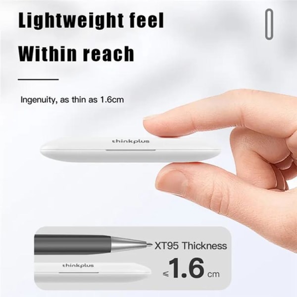LENOVO ThinkPlus XT95 TWS trådløse hovedtelefoner - Hvid
